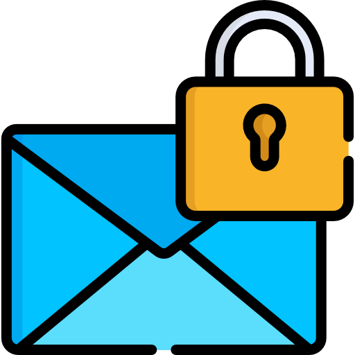 Secure mail handling icon