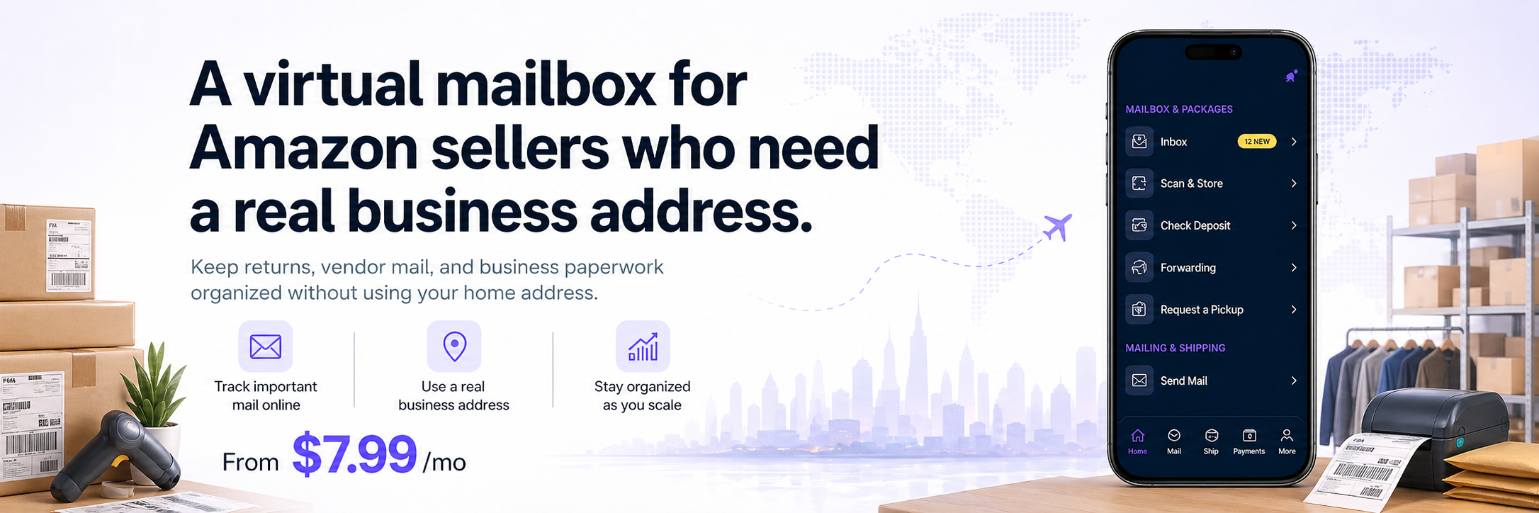 PostalBridge business address workflow for Amazon sellers