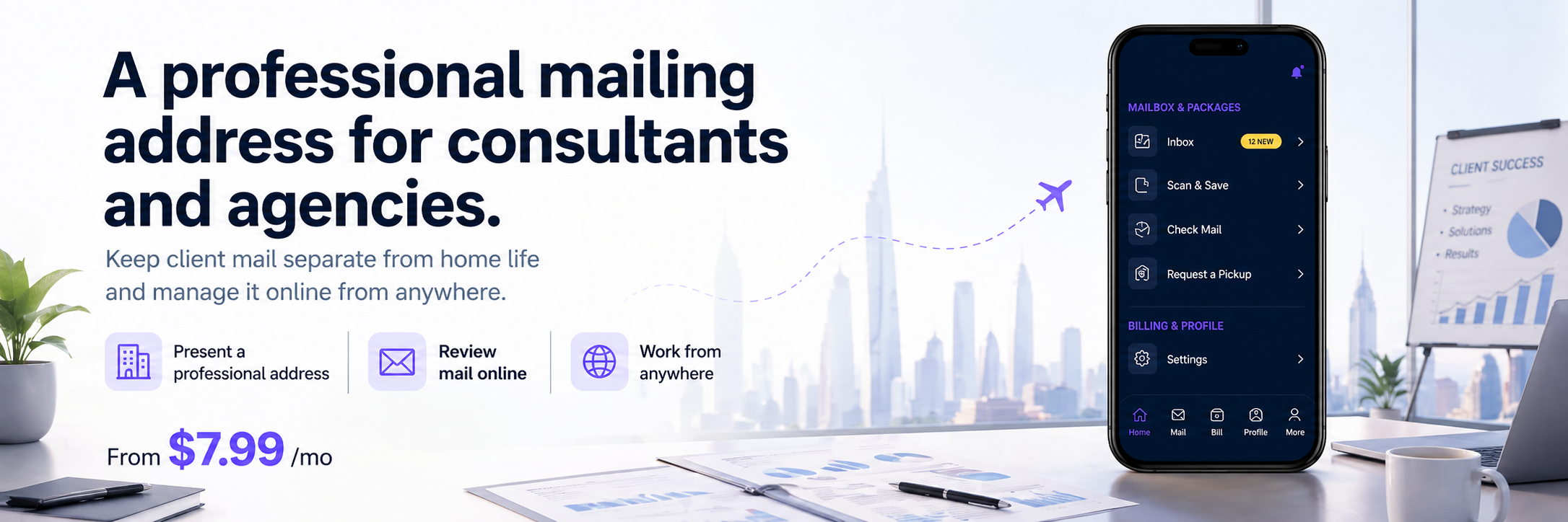 PostalBridge business address for consultants and agencies