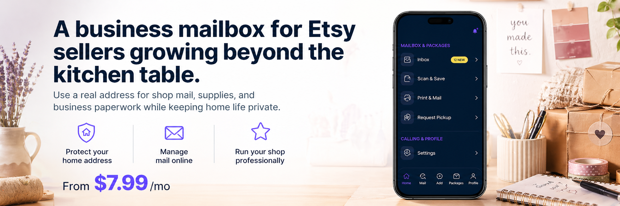 PostalBridge business address for Etsy sellers